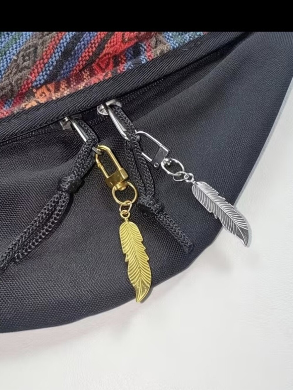 2 Piece Feather Bag Charm/ Keychain NEW